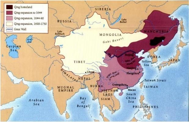 Map of Qing