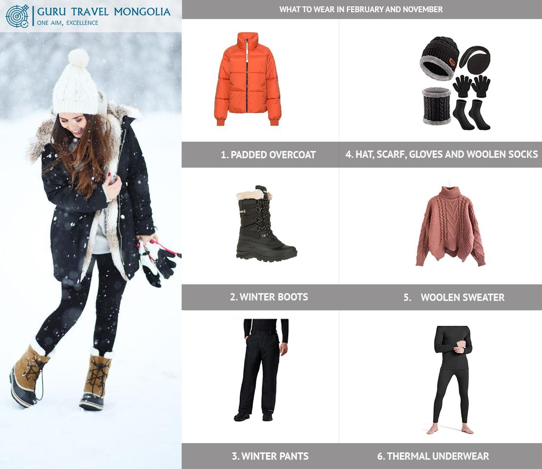 what to wear in November in Mongolia